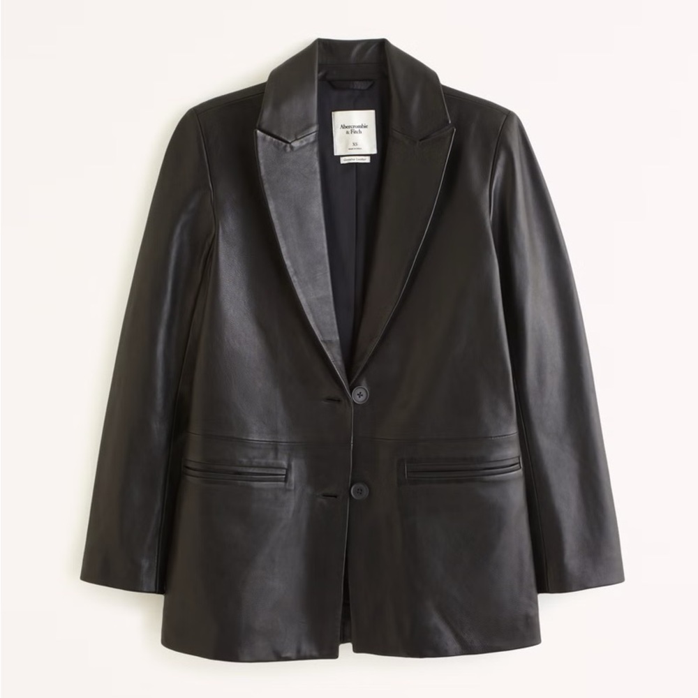ABERCROMBIE & FITCH genuine leather blazer